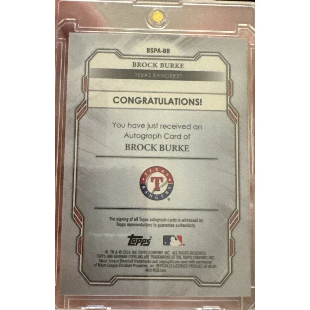 2019 BOWMAN STERLING AUTO BROCK BURKE RANGERS